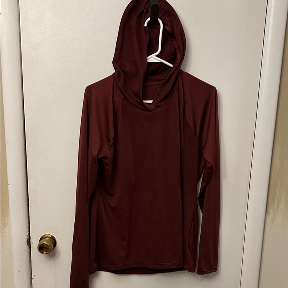 The North Face Tops - North Face Maroon Long Sleeve Hooded Shirt Large